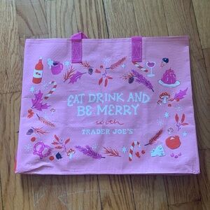 Trader Joe's Pink Tote Bag